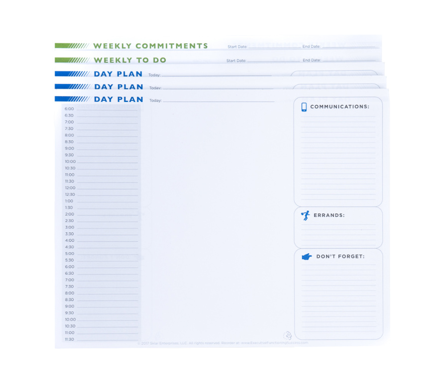 Planner Pads Only (1) Executive Function Support Planner Pads