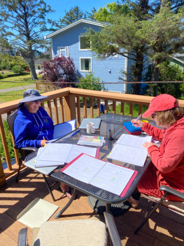 Marydee and Kathleen Planning for the Future with our Seeing My Time Planners!