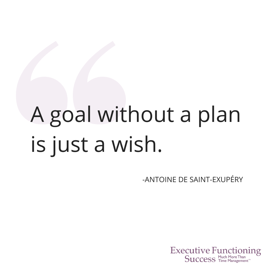 A Goal Without a Plan is Just a Wish