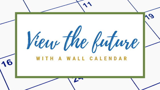 A wall calendar for executive function support
