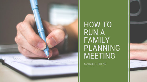 how to run a family planning meeting