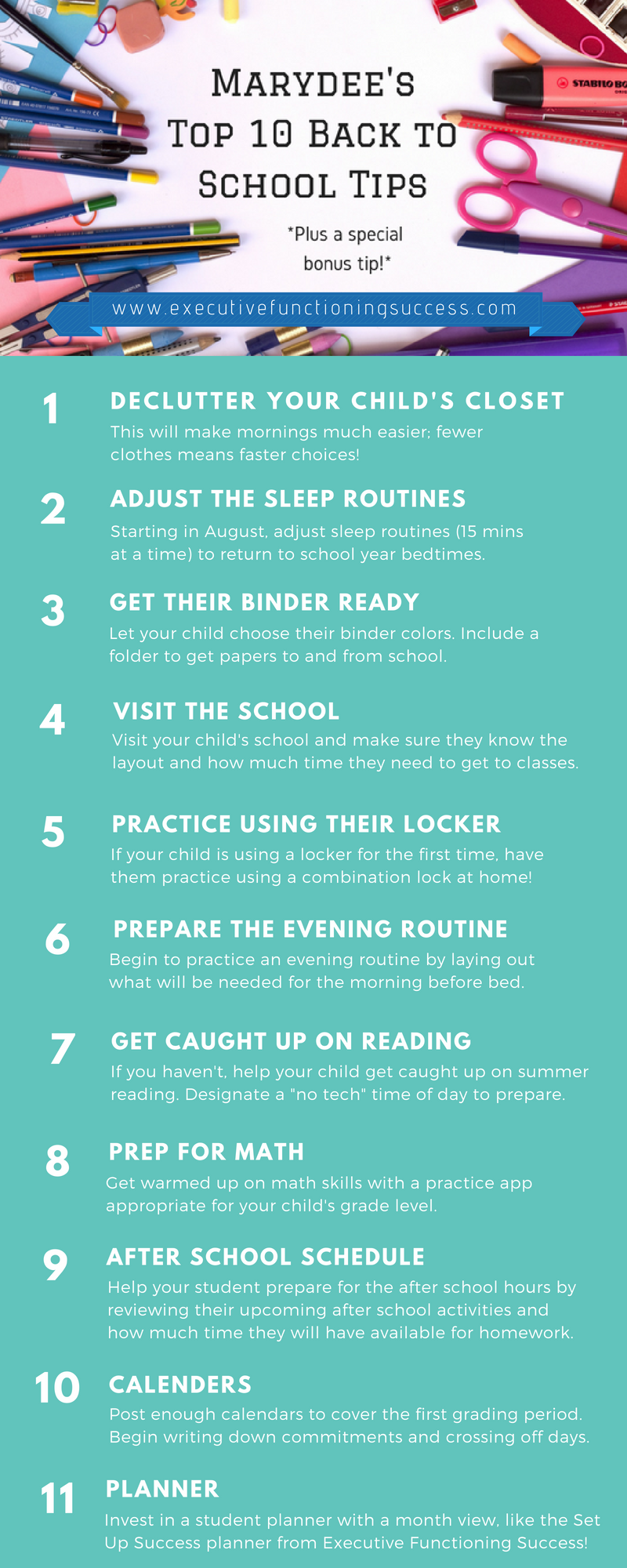 Back to School Tips For Executive Functions