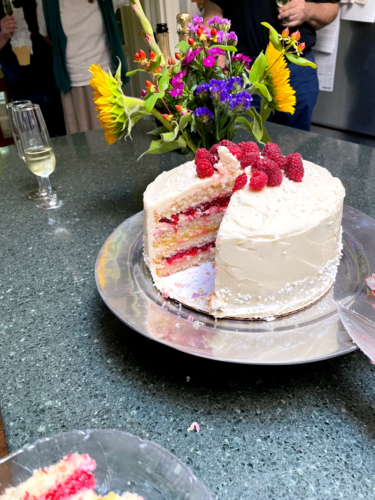 The raspberry lemon wedding cake from King Arthur Flour