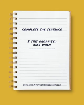 For me, it's when everything is scheduled in my planner. If a task is floating in my brain, it stresses me out and feels intangible. Once it's on my calendar and scheduled, I know it will happen and I feel so much more organized.?
?
I'd love to hear your answer! Finish the sentence in the comments, and tell me if it's always been a habit or if you're still working on integrating it.